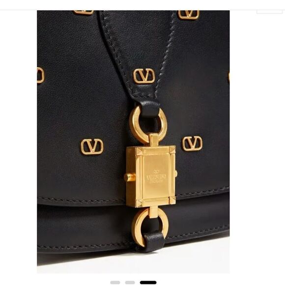 Valentino Garavani Black Leather Saddle Bag - Picture 4 of 16